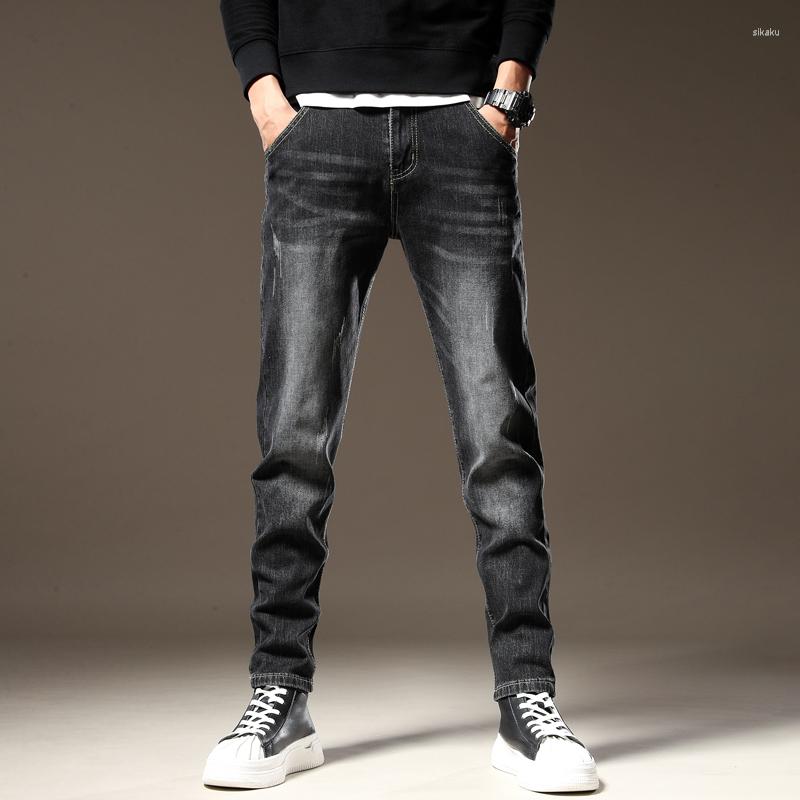 

Men's Jeans Top Classic Style Men 4 Seasons Casual Black Stretch Cotton Male Brand Trousers TPK10