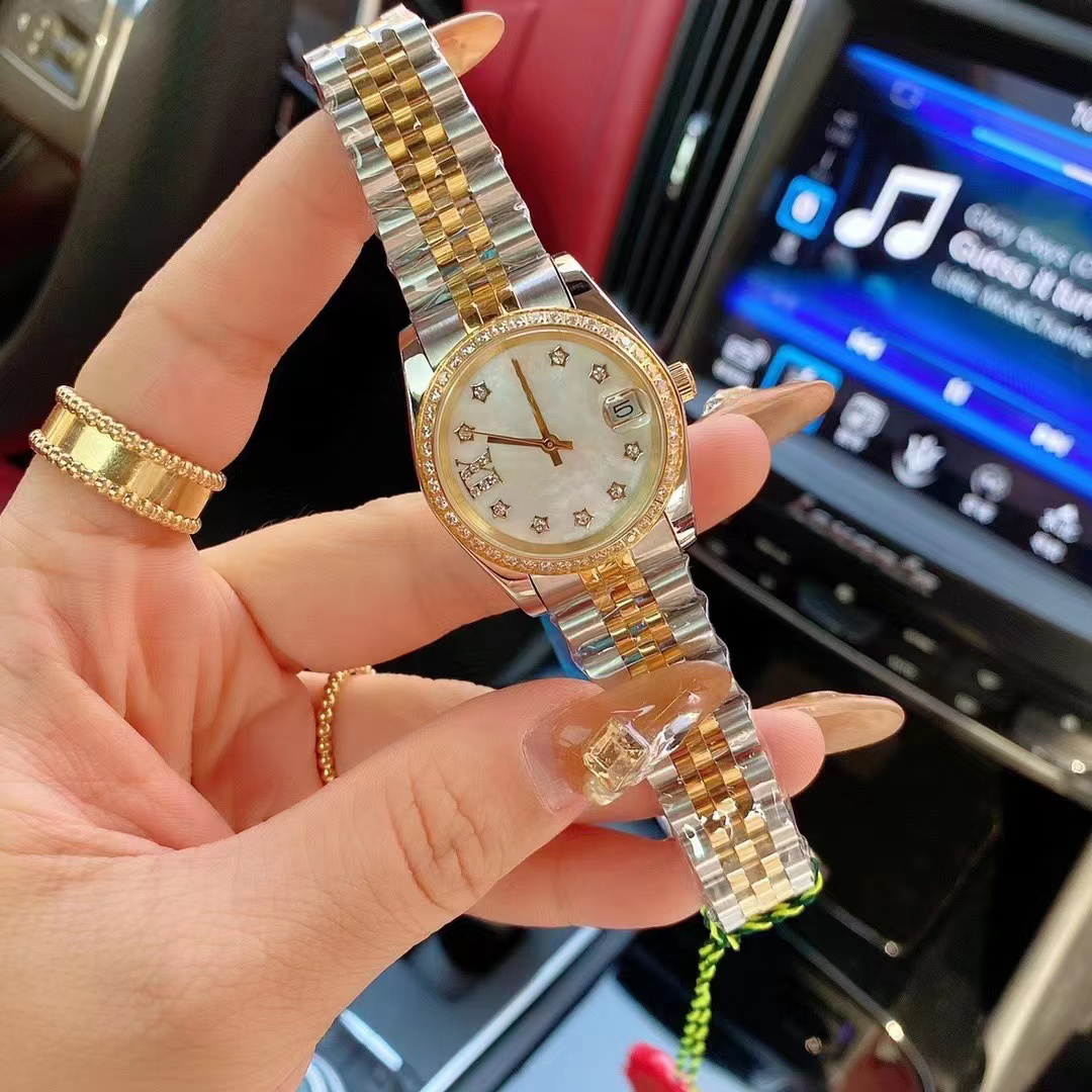 

2022 New Women's Watch Imported Quartz Movement Mineral Glass Mirror Diamond Fashion Exquisite Watch, Sapphire glass