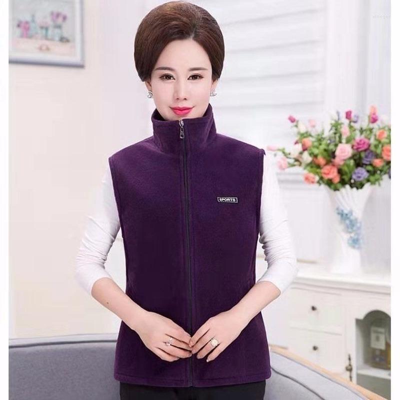 

Women's Vests Polar Fleece Vest Women Cardigan Autumn Winter Keep Warm Sleeveless Jacket Warmth High Quality Slim Fit Fashion Korean Plus, Black