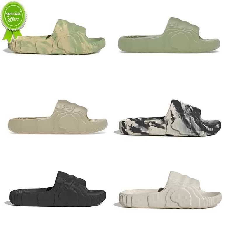 

Designer Sandals Rubber Slipper Mens Slide Slides Magic Lime Black Bone Resin Ochre Desert Sand Onyx Pure Slippers Womens Men, 4-mx cream clay