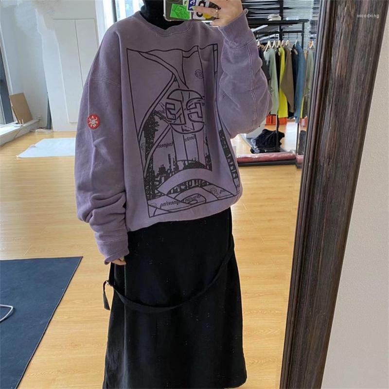 

Men' Hoodies CAVEMPT C.E 20 OVERDYE CREW NECK Washing Batik, Purple