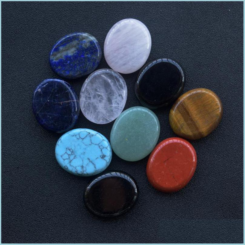 

Stone 25X30Mm Worry Stone Thumb Gemstone Natural Healing Crystals Therapy Reiki Treatment Spiritual Minerals Mas Palm Gem Drop Deliv Dhtzq