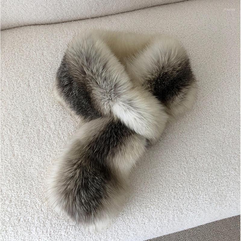 

Scarves Winter Party Women Real Fur Natural One-Piece Collar Warm Soft Scarf
