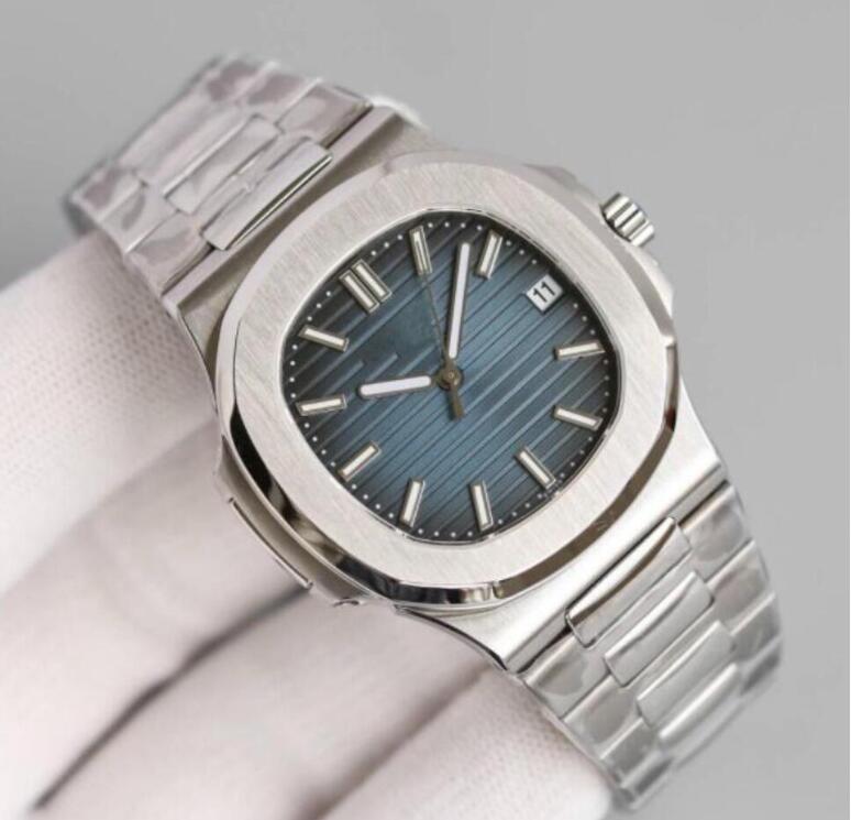 

2022 Waterproof watch men Mechanical Automatic watches 5711 movement silver strap blue stainless steel men Gold 40mm Transparent Wristwatches With box