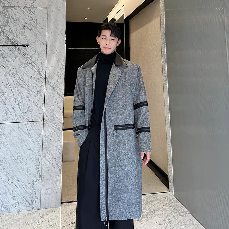 

Men's Trench Coats A10343 Fashionable Men's Coat 2022 Autumn And Winter Fashion Casual Windbreaker, Picture shown