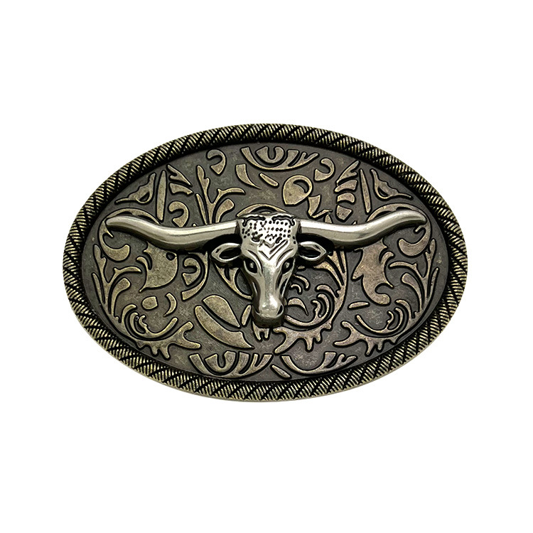 

Christmas Gift Bull Head Western Cowboy Belt Buckle For Men's Belts Accessories