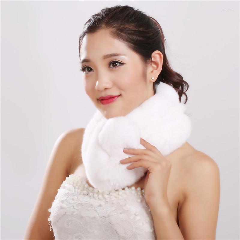 

Scarves Fashion Warm Collar Solid Color Rex Scarf Fur For Ladies Christmas Gifts Ski Neck Protector Cute Bib