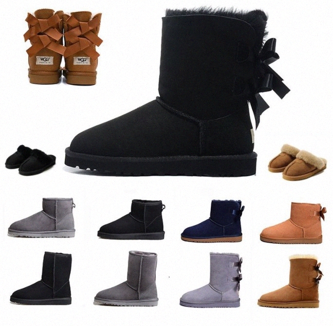 

Australia Australian Classic Warm Boots Womens Mini Half Snow Boot USA GS 585401 Winter Full fur Fluffy furry Satin Ankle uggs Boots Booties Eur 35-43, 25