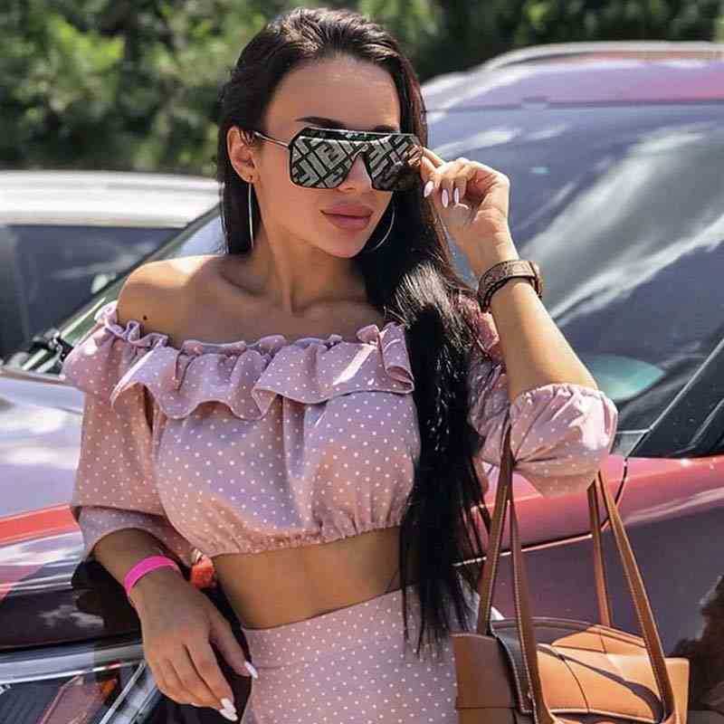 

2021 New Large Frame F Letter Sunglass Women A piece of Watermark Lens Men and Women Fashion sunglass8C7W