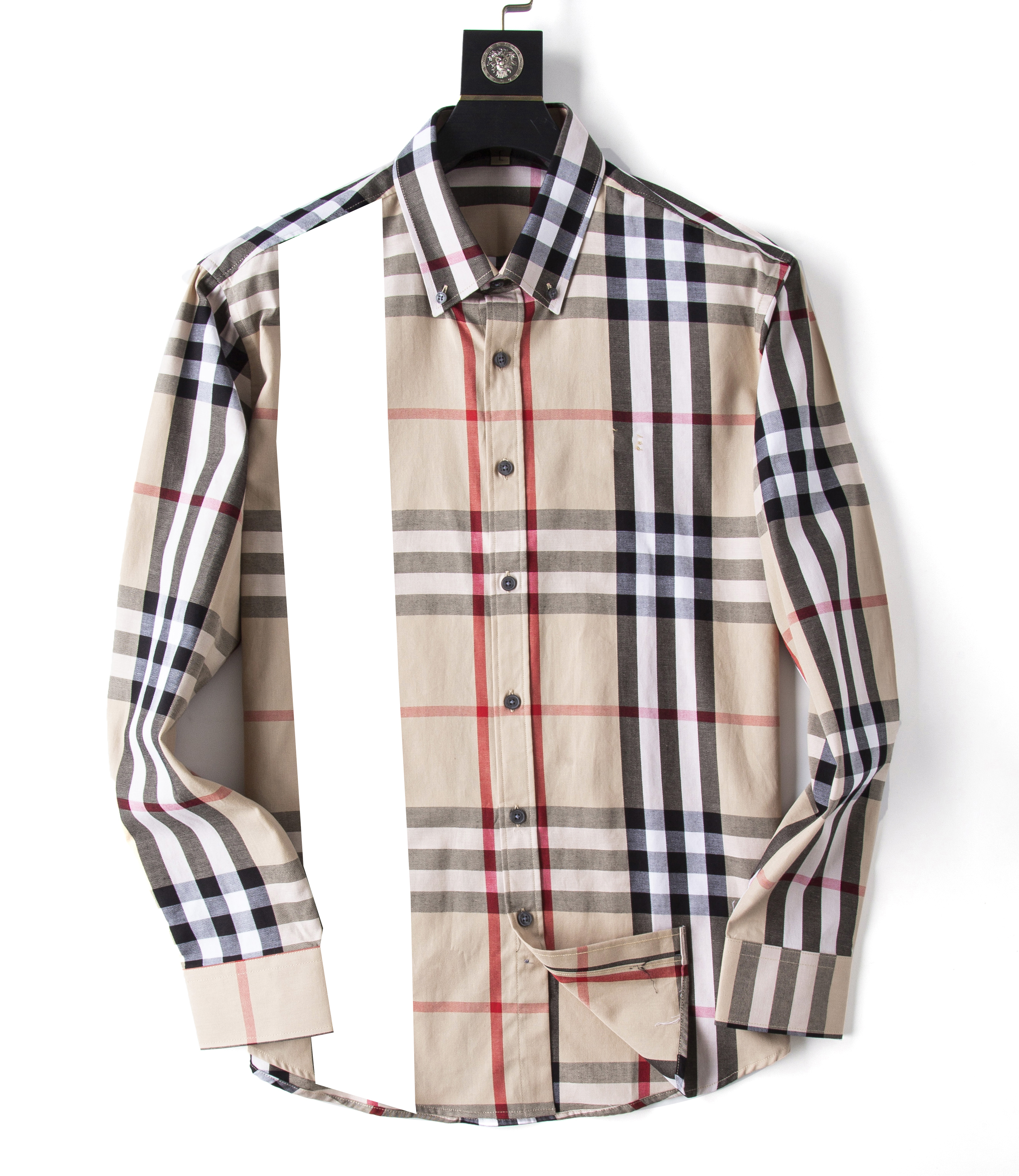 

Men's shirt functional spring and summer fashion casual coat cotton long-sleeve large European code style looseM-XXXL#97, Multi