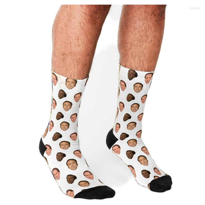

Men's Socks Men's Funny Nicholas Cage Pattern Harajuku Men Happy Hip Hop Novelty Cute Boys Crew Casual Crazy For, Picture shown