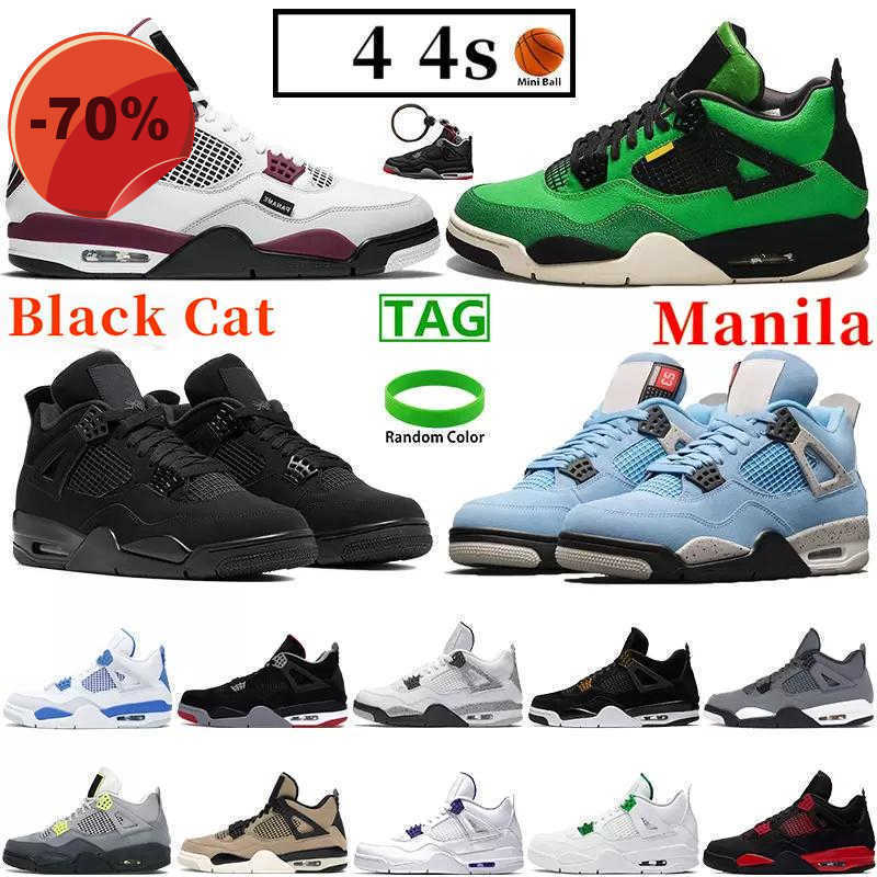 

Basketball Shoes Sneakers Red Thunder Sail Black Cat White Tour Yellow University Blue Hyper Royal Twist Chicago Pine Green Jumpman 4 4S, 49