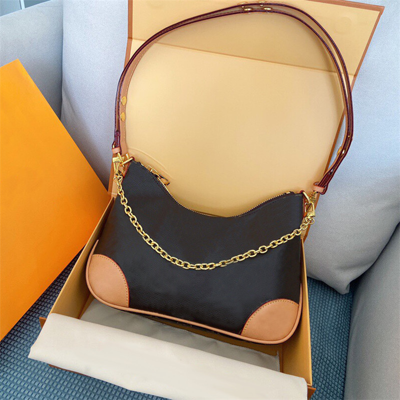 

Luxury Sunflowers Hobo Underarm Bags Metal Chain Shoulder Bags Totes Handbags Leather Clutch Bag, 1#