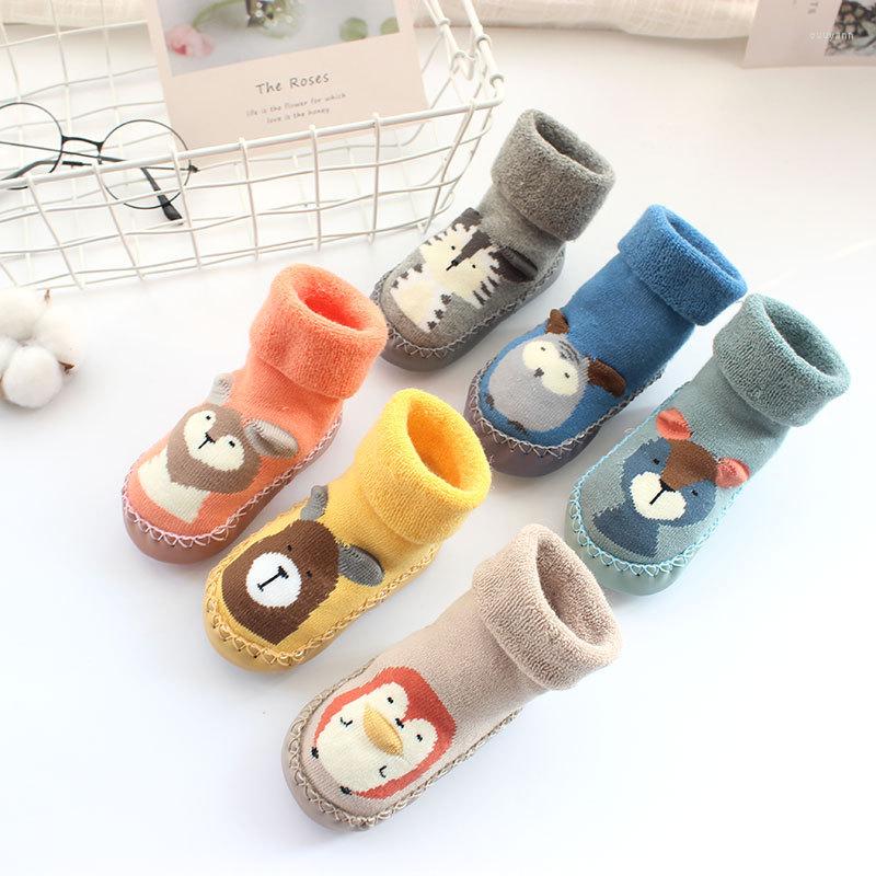 

First Walkers Baby Sock Shoes Girl Boy Floor Anti-slip Cotton Toddler Socks Walker Warm Walking, Gray