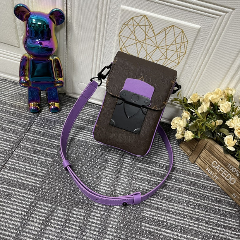 

S-LOCK VERTICAL WEARABLE WALLET Designer Crossbody bag for Women men Brand Mini Purse with Chain Single shoulder Card Coin Holder Ladies Suitable Phone, Add extra express shipping