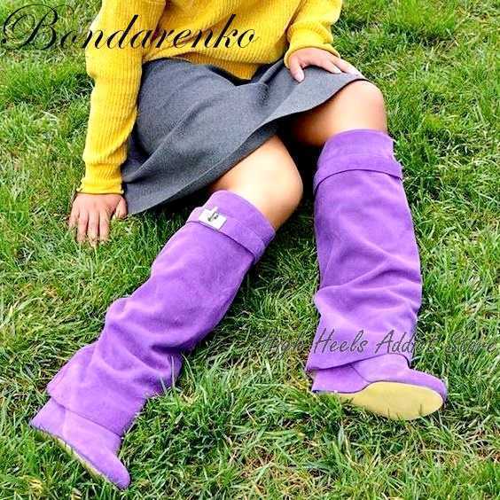 

Women Suede Leather Shark Boots Wedge Covered Booties Round Toe High Heel Wedge Fold Over Knee High Boots Shoes 2022 New, As photo
