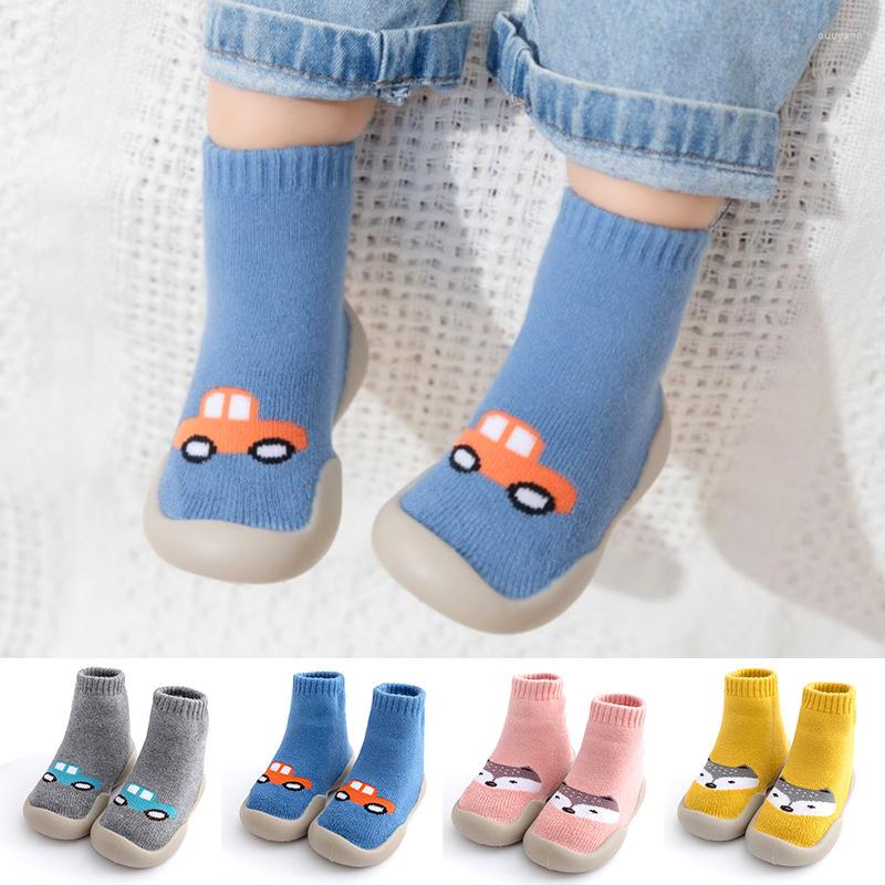 

First Walkers Toddler Winter Shoes Cartoon Animals Warm Born Baby Girl Infant Girls Shoe Knitted Soft Socks Boys, Pink