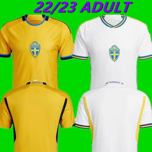 

22 23 Sweden IBRAHIMOVIC soccer Jerseys 2022 2023 KALLSTROM LARSSON Home Away Football Shirt Retro 1994 National Team TOIVONEN EKDAL BERG Uniforms Men -XXL