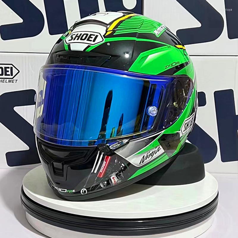 

Motorcycle Helmets X14 Helmet X-Fourteen R1 60th Anniversary Edition Green Full Face Racing Casco De Motocicle, Clear visor