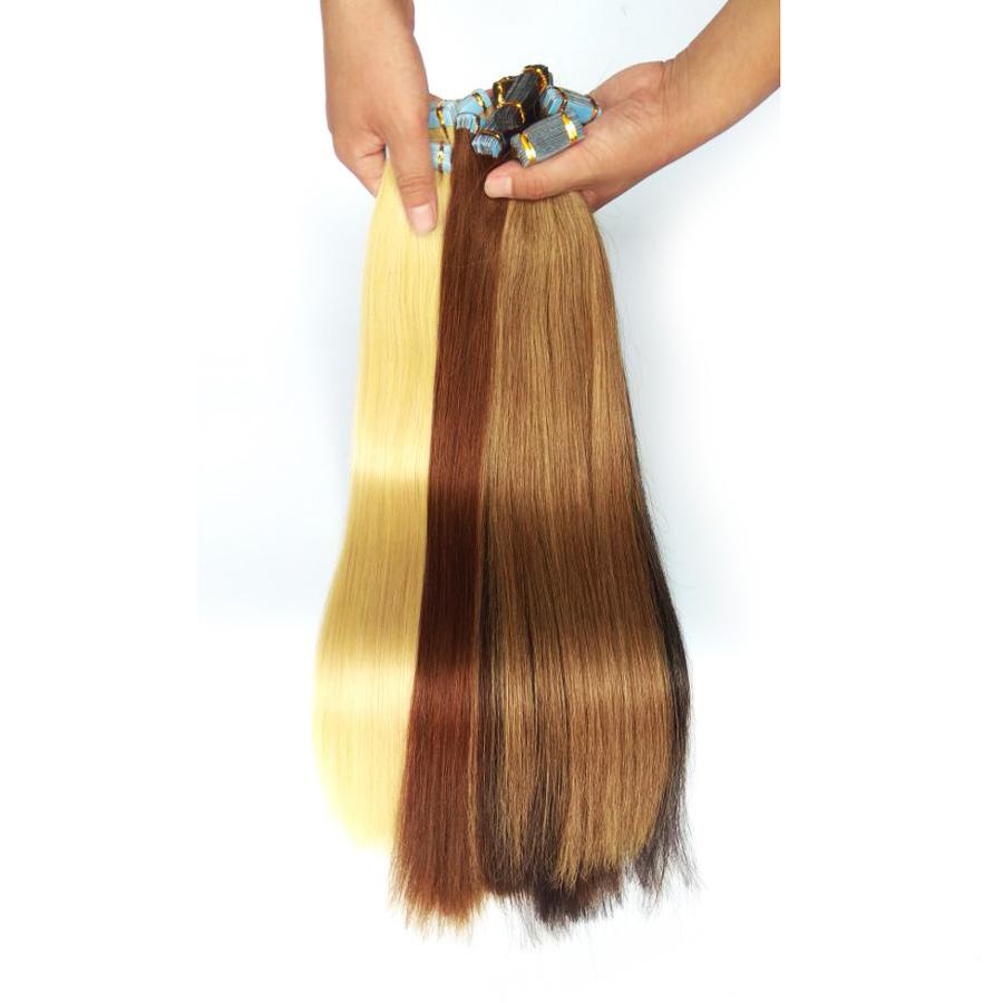 

Tape On Skin 4cm Width 14''-24'' 2.5g/pc 40pcs/100g Straight indian human Hair Skin Weft Remy Tape In/On Human Hair Extensions, 1b# natural color