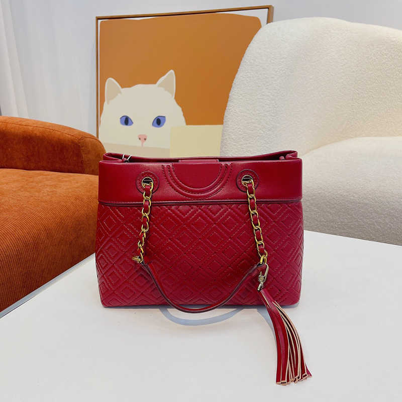 

Totes Handbag Designer Tote Bag Retro Tassel Lattice Shopper Bags Women Skeleton Logo Leather Zipper Shoulder Bags Crossbody Purse 221017, Torybbag-1