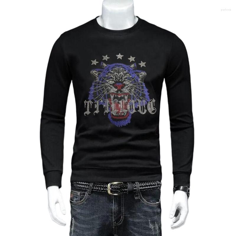 

Men' Hoodies Sportswear Anime Cartoon Winter Men' Fashion Rhinestones Design Doody Shirts Casual Streetwear Tops Sweatshirt, As picture shown
