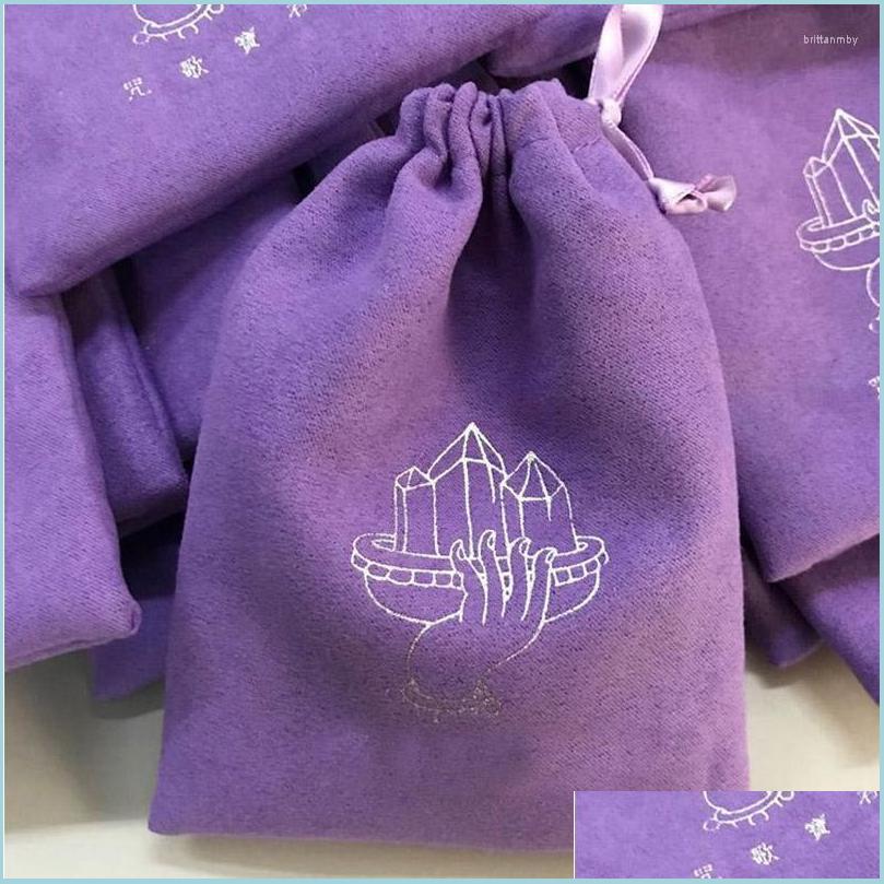 

Jewelry Pouches Bags Jewelry Pouches Bags Purple Flannel Gift With Ribbon Sack 8X10Cm 9X12Cm 11X14Cm 13X17Cm Lipstick Eyelashes Hai Dhypu