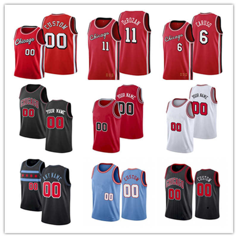 

75th Custom Basketball Jerseys Mens Women Youth DeMar 11 DeRozan Nikola 9 Vucevic Zach 8 LaVine Alex 6 Caruso Chicago''Bulls''Jersey, Color