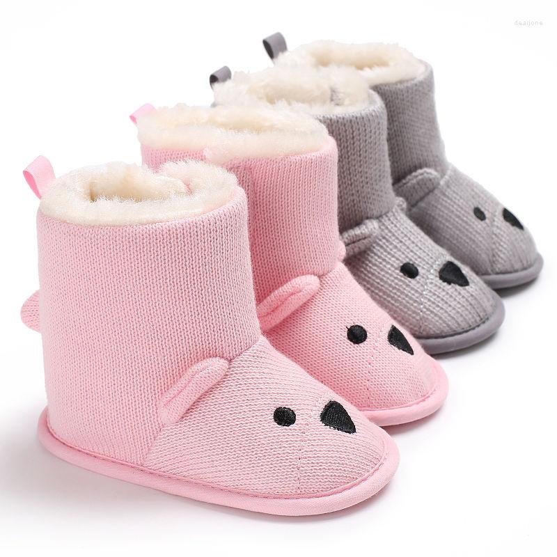 

First Walkers Baby Girls Boys Winter Boots Infant Toddler Cute Cartoon Bear Shoes Keep Warm Snowfield Booties, Model 2
