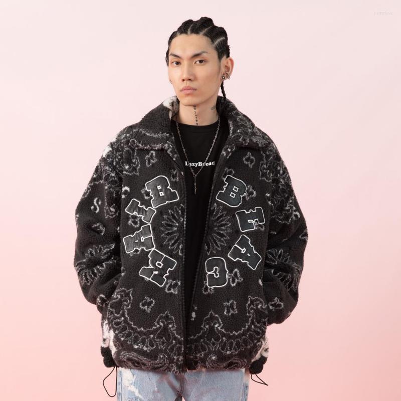 

mens down parkas lamb cashmere cotton clothes winter jacket men clothing korean fashion jackets coats streetwear, Brown