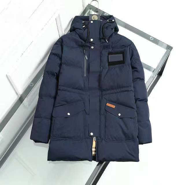 

Men's Down Jackets Island Couple Cp Hooded Cotton Stone Jacket Loose Zipper Function Keep Warm Coats Nfxg, Black