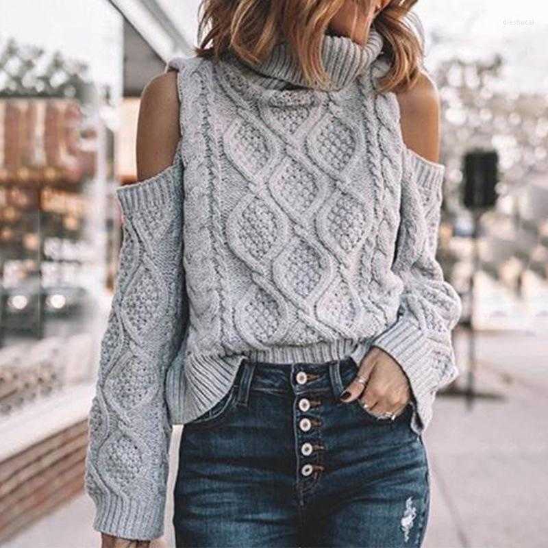 

Women's Sweaters Off the Shoulder Top Turtleneck Fashion Cropped Argyle Sweater Sexy Long Sleeve Ribbed Pastel Streetwear Women Winter Clothes, Orange