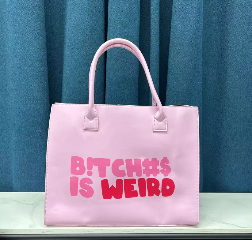 

Good Quality Tote Bag Street Popular Letter Totes Large Capacity European and American, Aspic