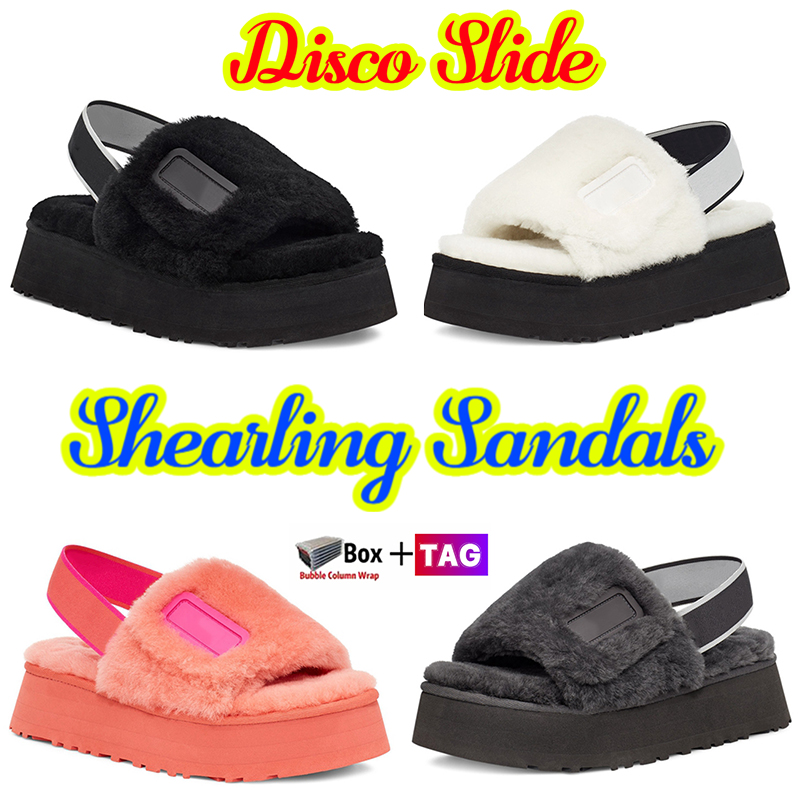 

Designer Shearling Slippers men women Platform Sandals Disco Slides Australia Slipper indoor warm mens sandal with strap Fashion furry fur pantoufle slide, 07-bubble wrap packaging