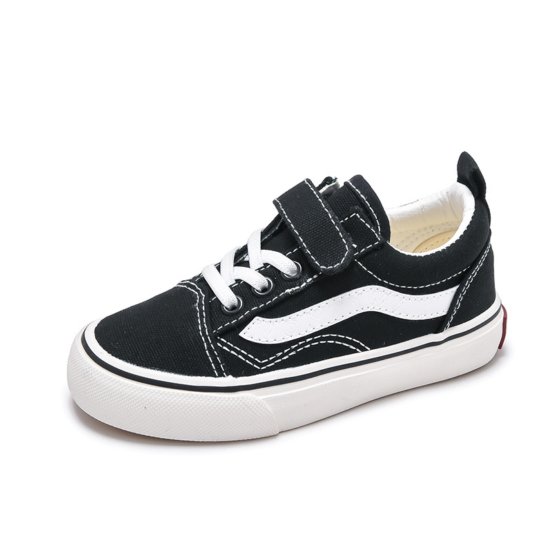 

Children Canvas Shoes Boys Sneakers Breathble 2023 Spring New Fashion Kids Shoes for girl Student Single Girls Shoes Size 20-37, Black