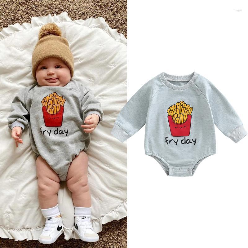 

Rompers Autumn Casual Born Baby Bodysuits Toddler Boys Clothes Cotton Letter Print Long Sleeve Pullover Sweartshirts TopsRompers, Gray