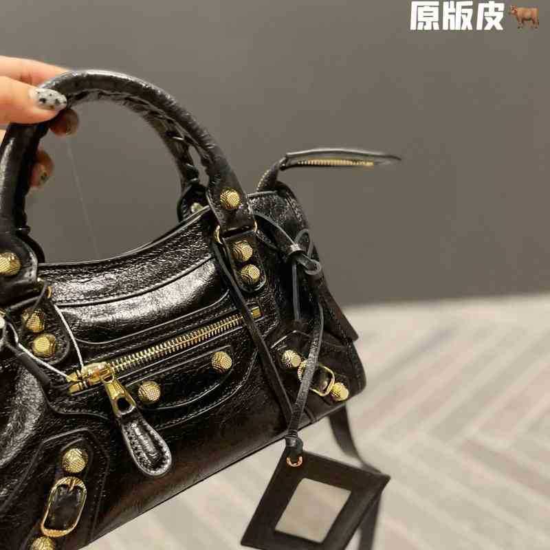 

designer Luxurious Balenicagas bag le motorcycle bag thread rivet Shoulder Messenger Bag sweet handbag lady 59GE Balencaigaity 8MBP