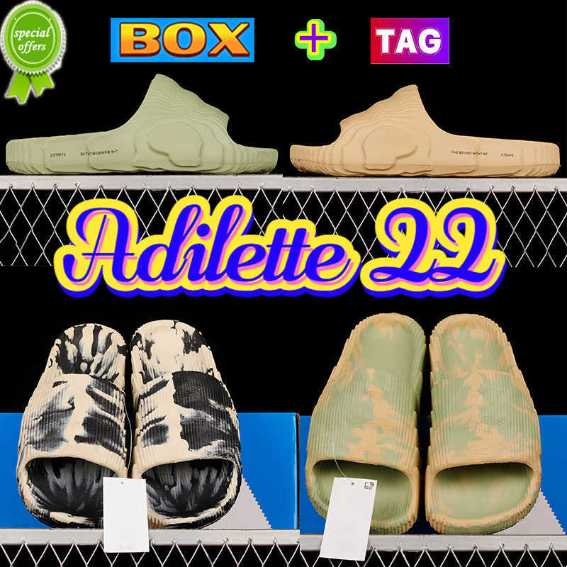 

Luxury Adilette 22 Flat Comfort Slippers Designer Mens Women Shoes Slides with Box Summer Beach Indoor Outdoor Slipper Sandals Scuffs, 01