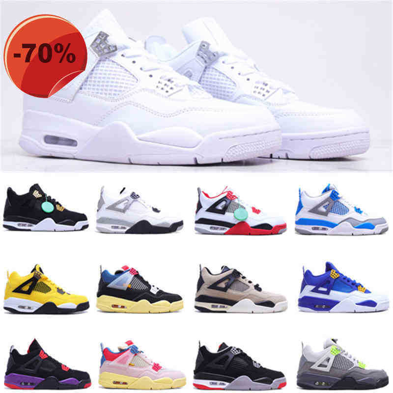 

Jordam 4 Basketball Shoes Running Shoe Trainers White University Blue Sports Jumpman 4S Women Fashion Travis Scotts, 15