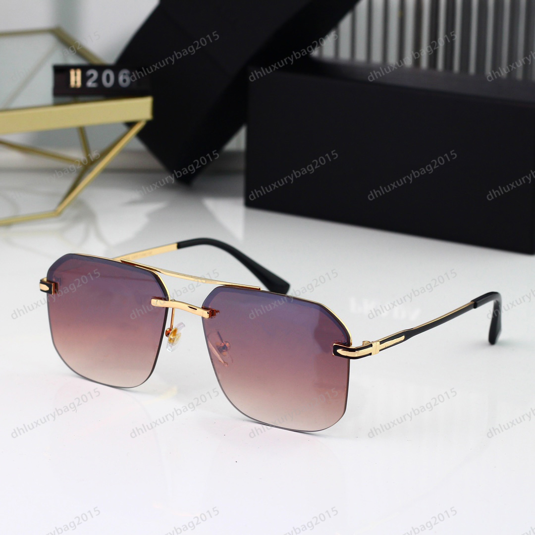 

7 Colous Fashion Sunglasses Top Designer Sunglass Polarized Glasses Men Women Pilot Glass Eyewear Sun Glasses Frame Polaroid Lens Rectangle Frames Rimless Outdoor