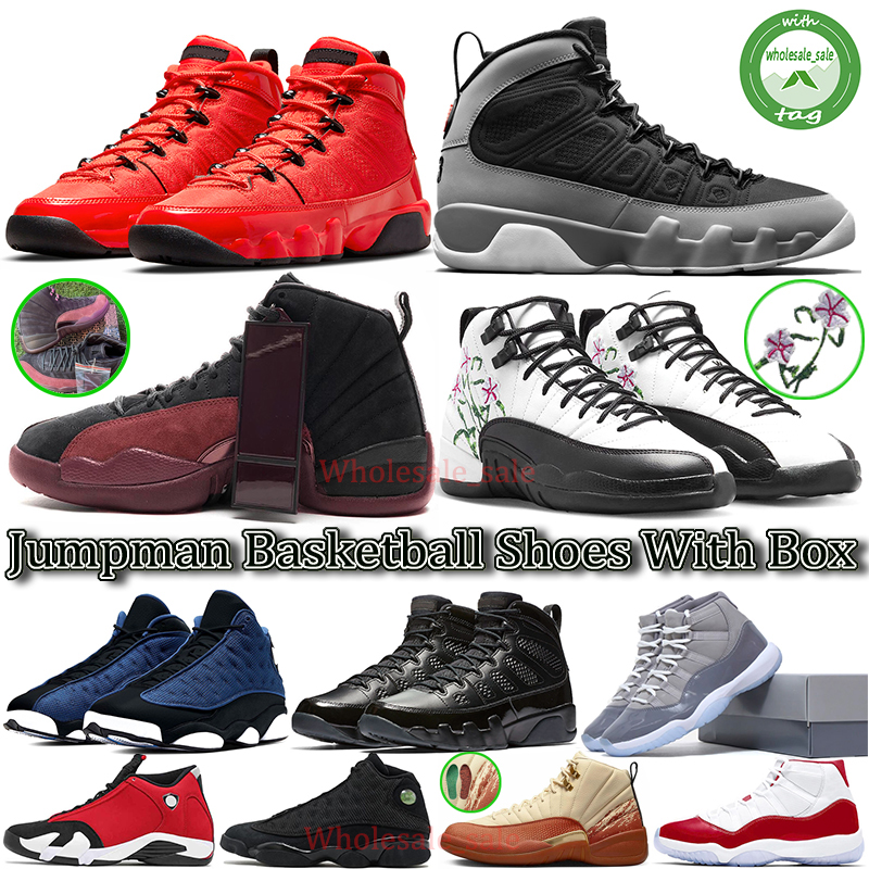

Jumpman Gym Chile Red 9 Mens Basketball Shoes Thunder UNC 12s Floral Black Taxi 11s Cherry Cool Grey OG Space Jam Particle 9s University Blue 14s Denim Sneakers With Box, 12 flu game