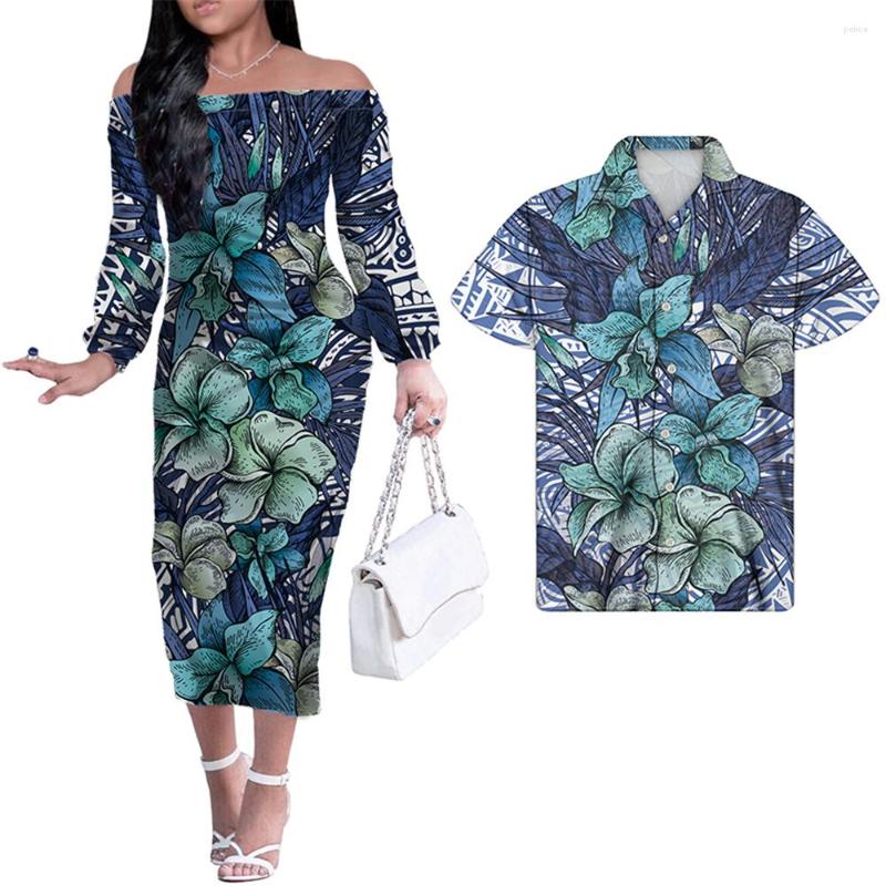 

Casual Dresses HYCOOL Off Shoulder Wedding Dress Polynesian Tribal Hawaii Flower Long Evening Party Woman Couple Clothes Stylish, Hbc205518d69f16