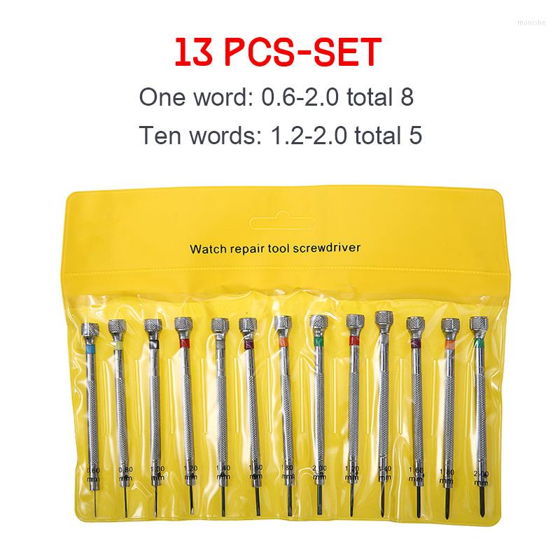 

Watch Repair Kits 13Pcs/pack Precision Watchmakers Screwdrivers Set 0.6-2.0mm Glasses Screw Driver Tool For Watches Repairing