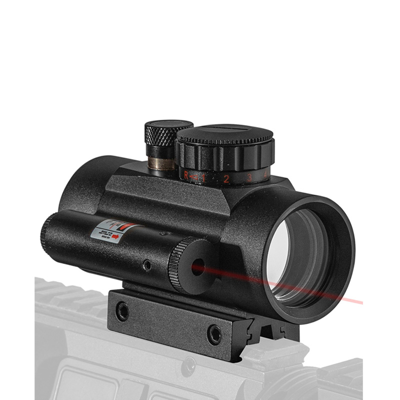 

1X40 Red Dot Scope Tactical Riflescope Collimator Reflex Sight with Integrated Red Laser Hunting Optics For 11mm and 20mm Picatinny Rail