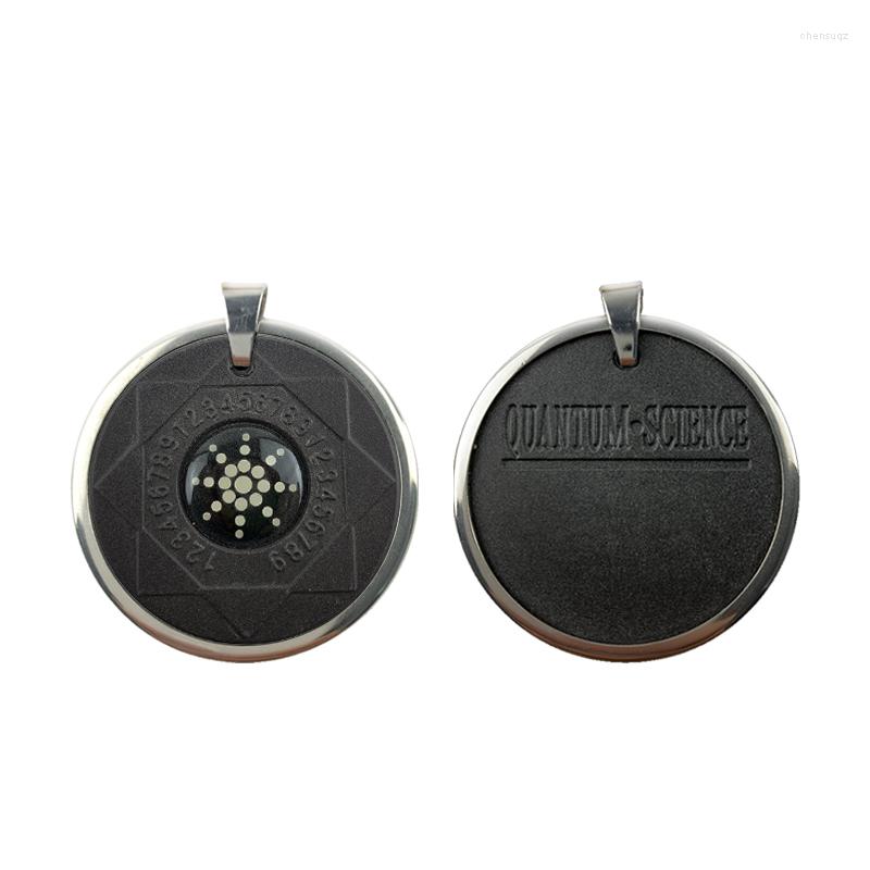 

Pendant Necklaces White Sunflower Lava Stone Health Necklace- Quantum Scalar Energy With Negative Ion EMF Protection Patch