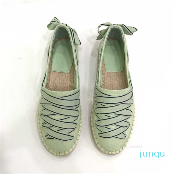 

Soft cotton woven belt shuttle upper casual shoes hand wired hemp rope woven flat fashion brand design classic women's su 31, Black