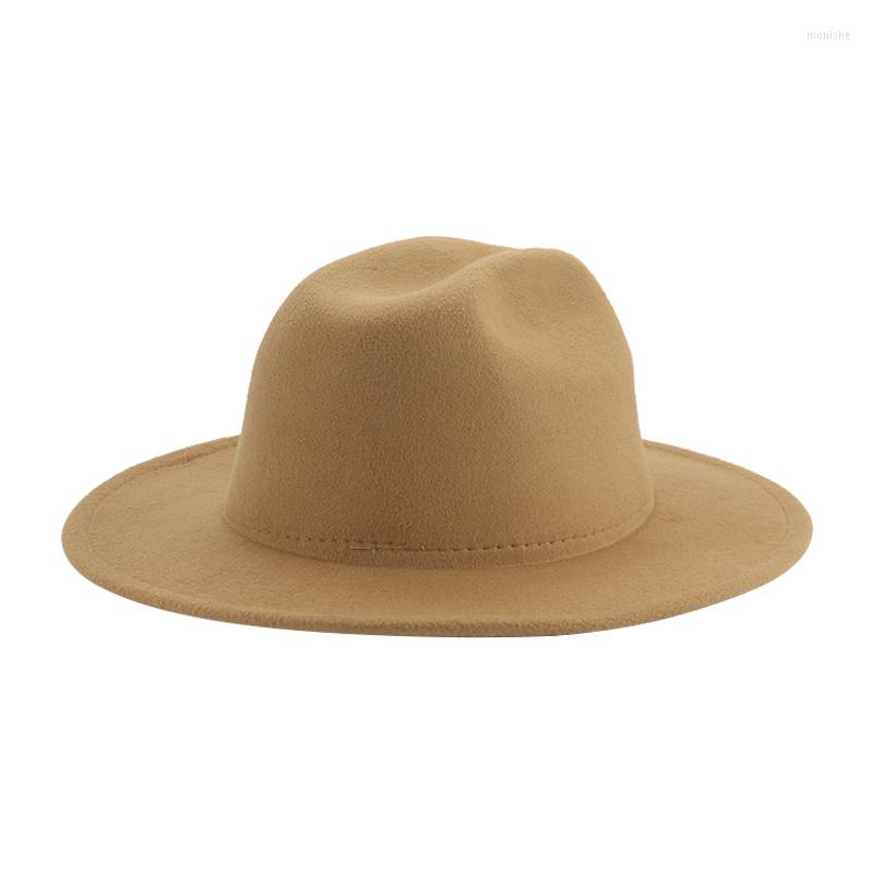 

Berets Women's Hat Fedora Solid Dome Round Top Wide Brim Men's Felt Camel Wedding Hats Pamelas Y Tocados Para Bodas, Red