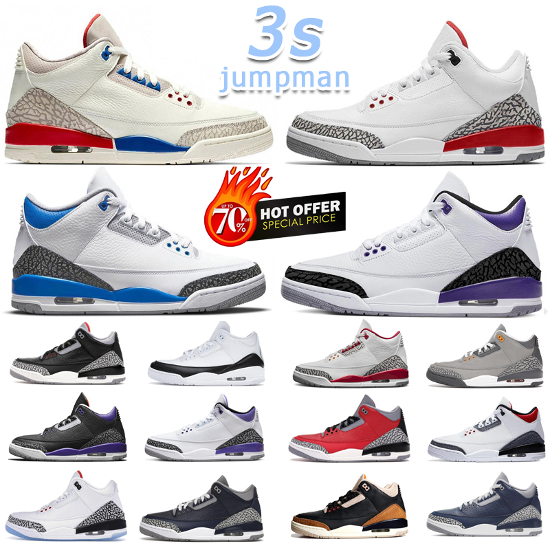 

Jumpman 3s mens basketball shoes 3 Casual trainers sneakers New Style of Laser Orange Black Cement Pine Green EUR 40-47, Royal cement