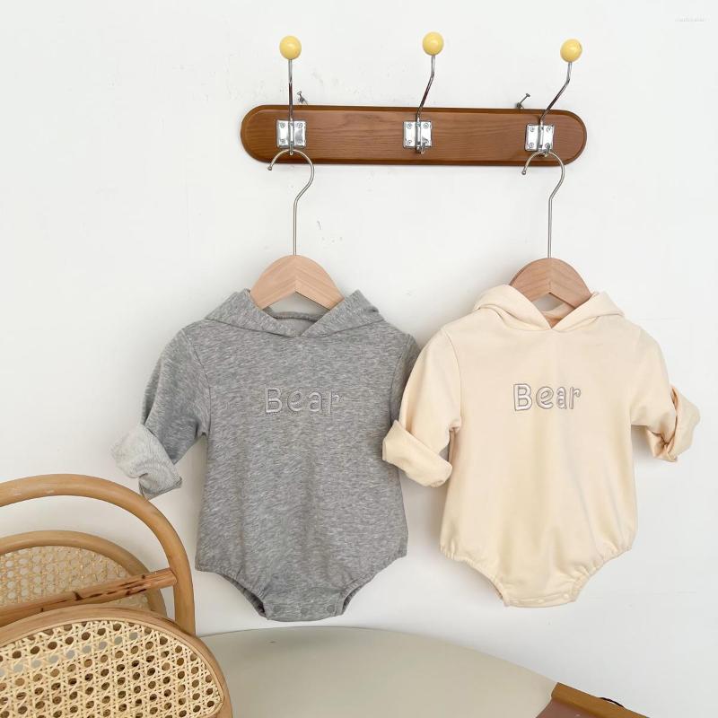 

Jumpsuits Baby Girl Cute Plush Cotton Velvet Bodysuits Born Autumn Spring Long Sleeve Body Suit Toddler Boys One-Piece, Beige