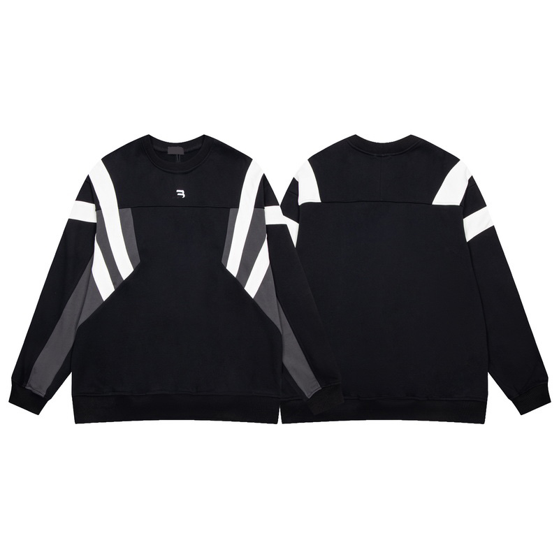 

22FW Men Women Europe Embroidery Hoodie Patchwork Autumn Winter Designer Fashion Thick Pullover Sweatshirt, Black